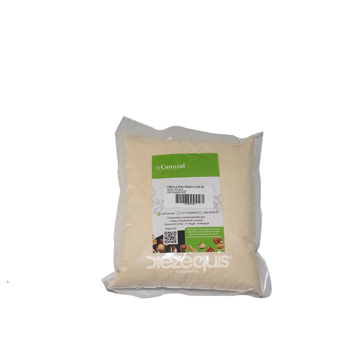 10X Cebolla Pura Molida El Caunzal x 500 Gr Bolsa