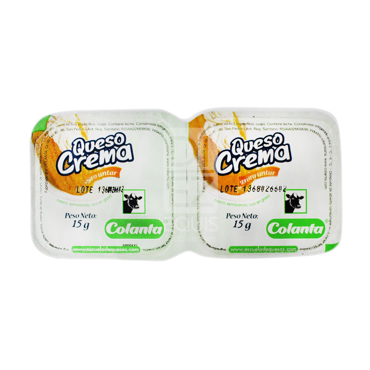 10X Queso Crema Colanta x 15 Gr Caja x 30 Unidades