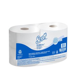 Papel Higiénico Jumbo Essential Blanco H Sencilla Scott 1021 x 250 m x 4 - Paca - Unidad