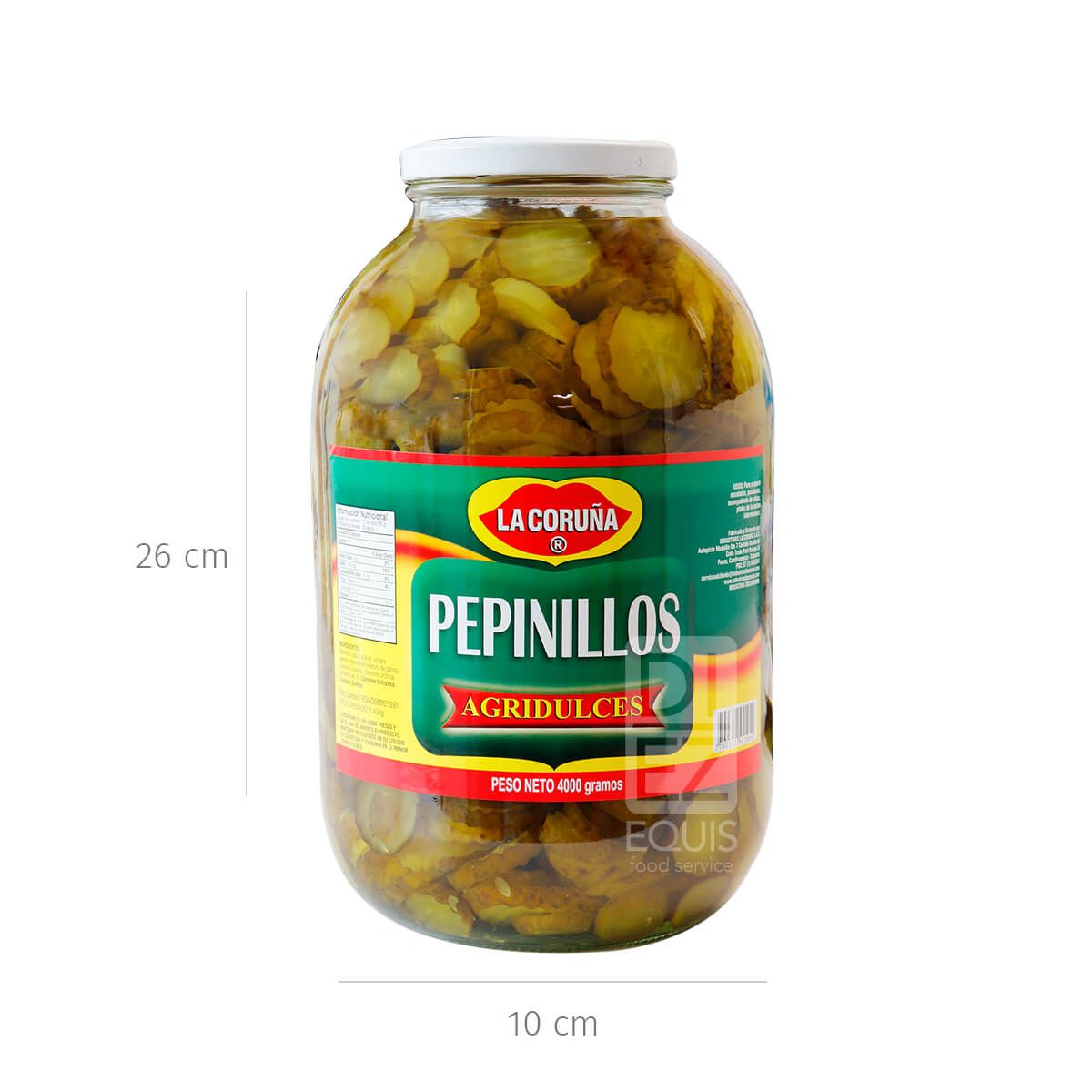 10X Pepinillos Agridulce En Rodajas La Coruña x 4000 Gr