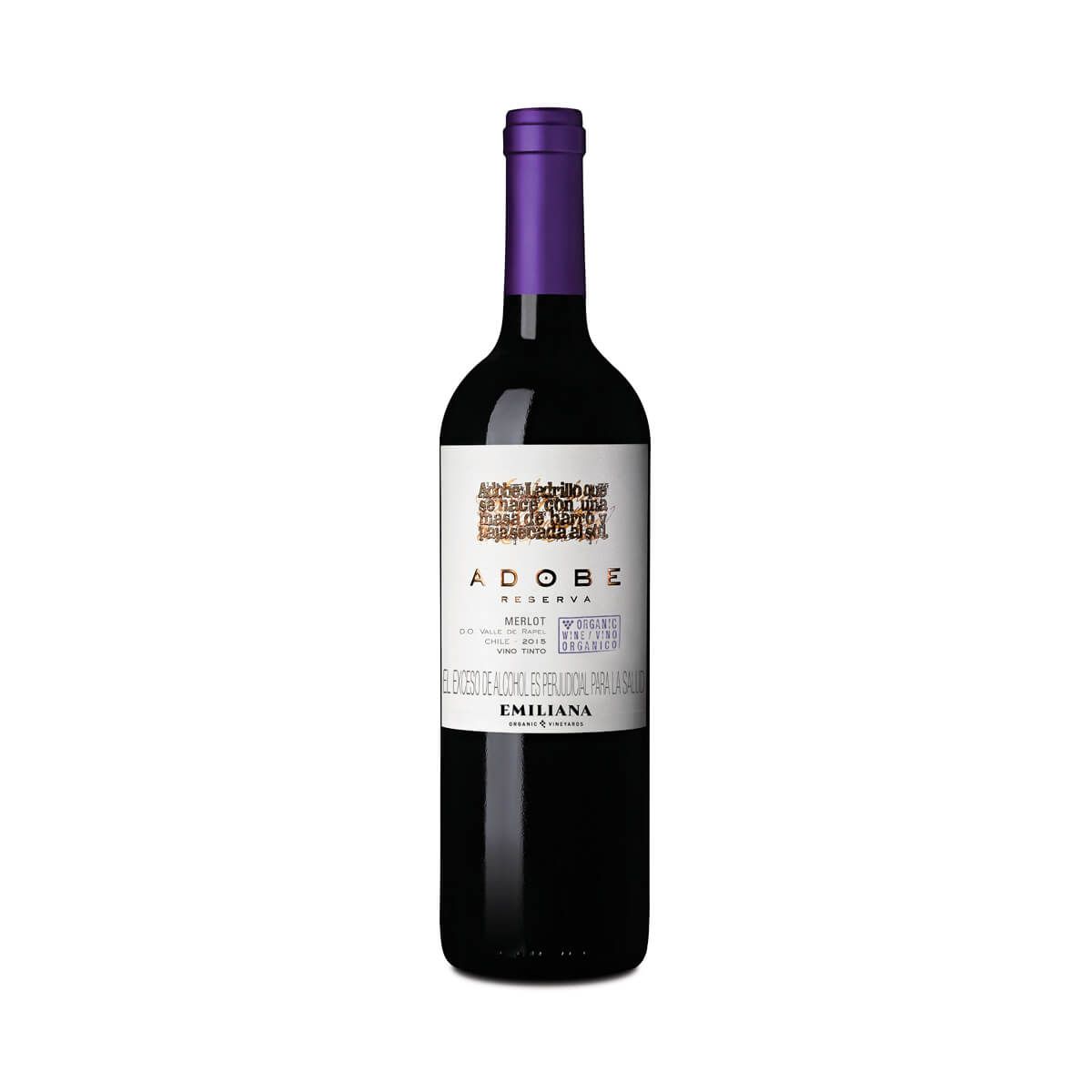 10X Vino Tinto ORGÁNICO Adobe Merlot Chileno x 750 Ml