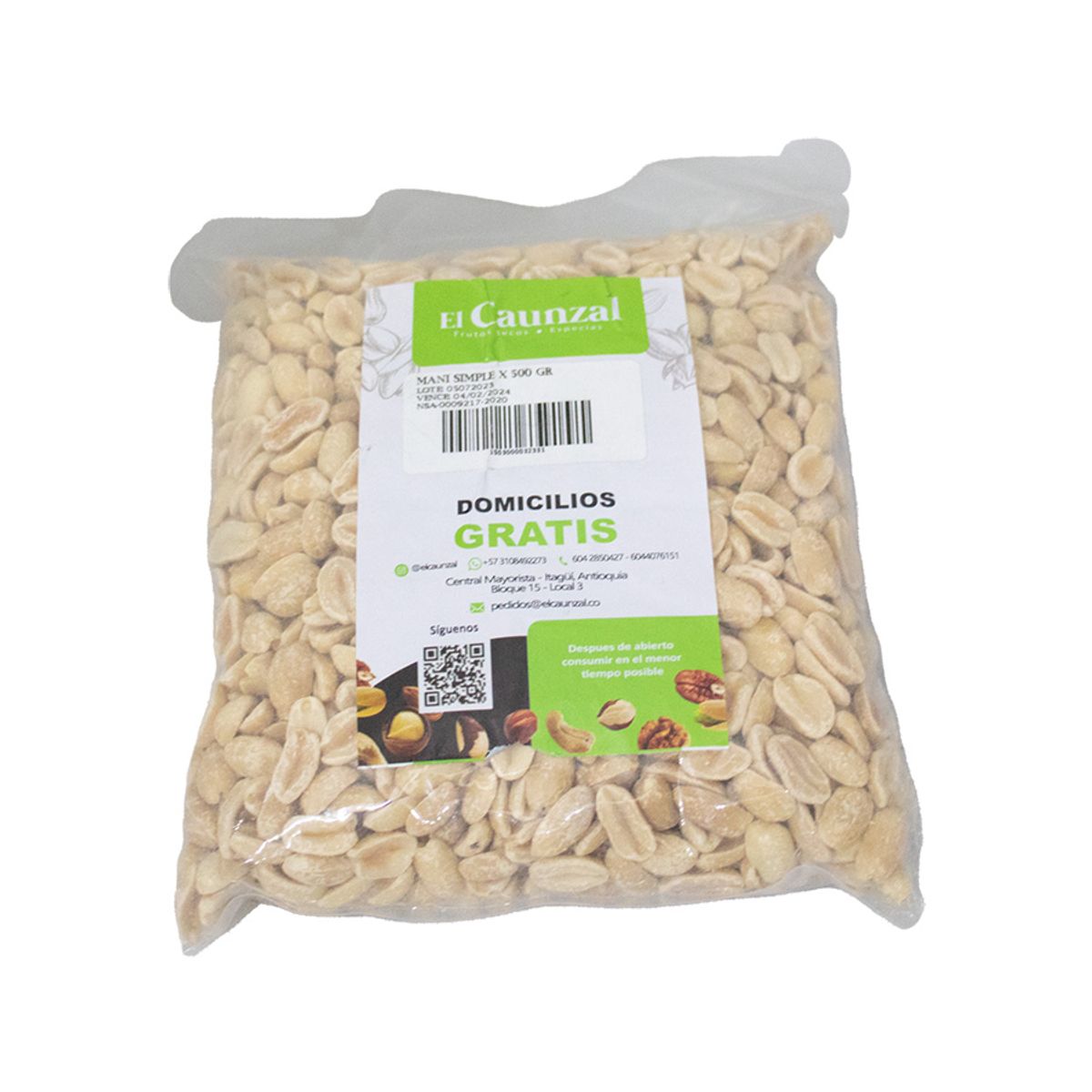 10X Mani Simple El Caunzal x 500 Gr Bolsa