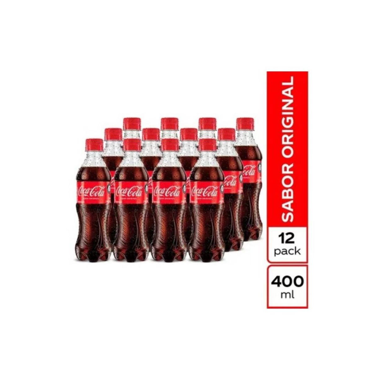 10X Gaseosa Coca Cola x 400 Ml x 12 Und Pet