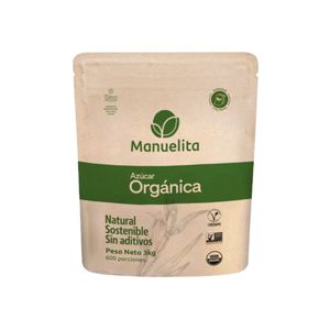 Azúcar Orgánica Manuelita x 3000 Gr Doy Pack - Caja