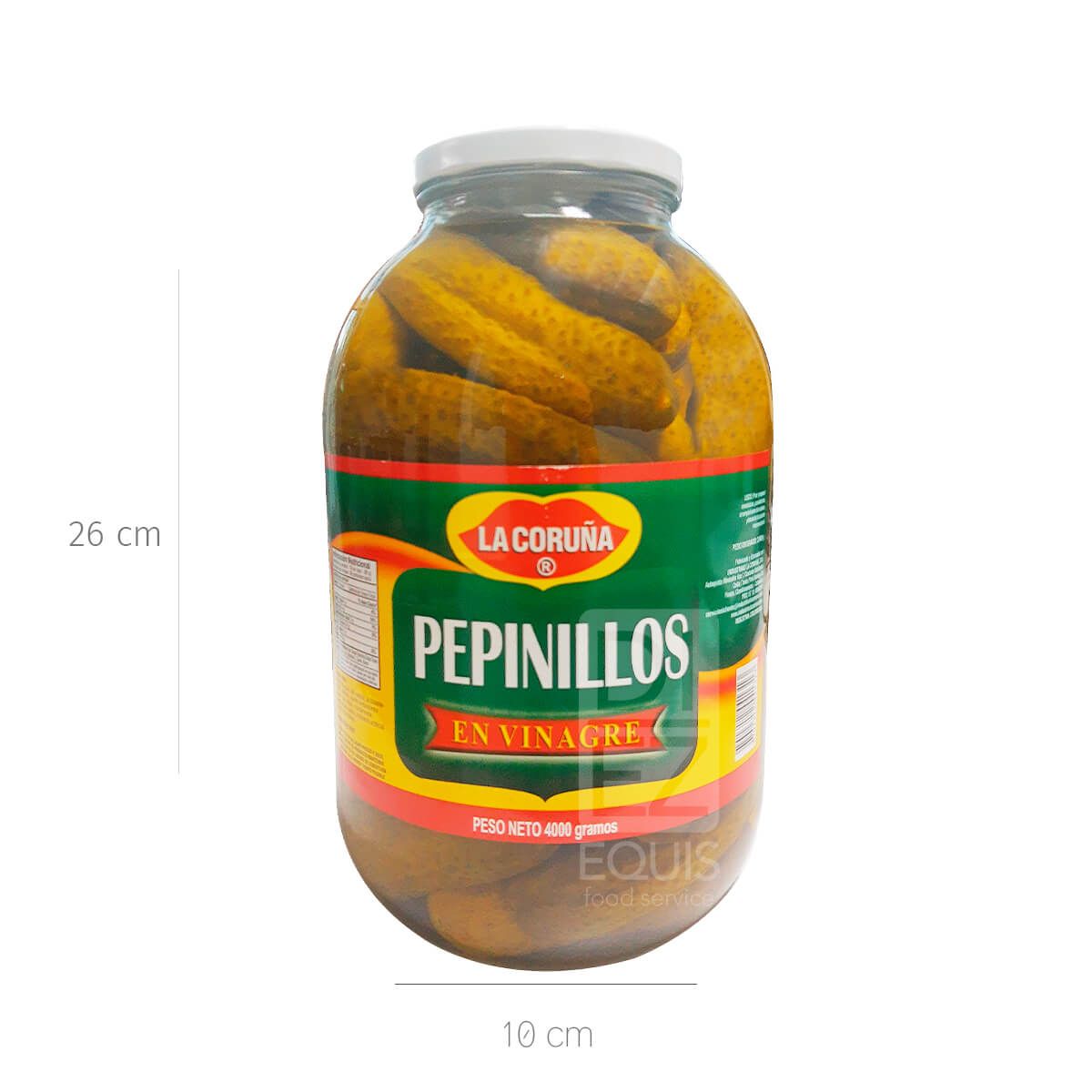 10X Pepinillos En Vinagre Entero La Coruña x 4000 Gr