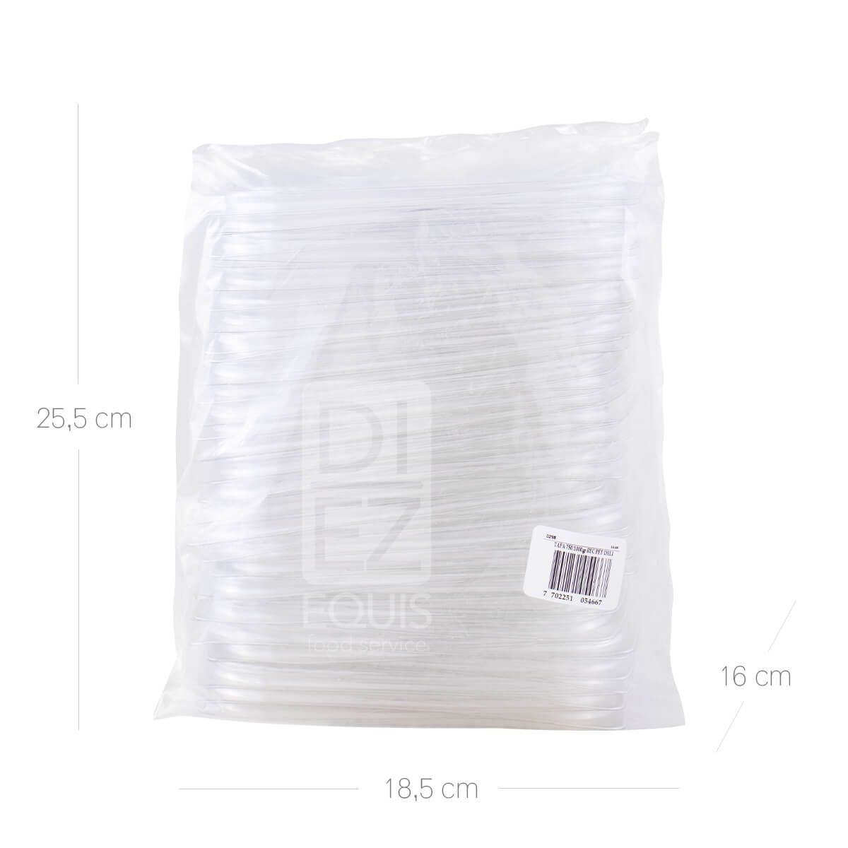 10X Tapa De La Base Rectangular Negro 750/1000 Gr Pet x 50 Unid Paquete