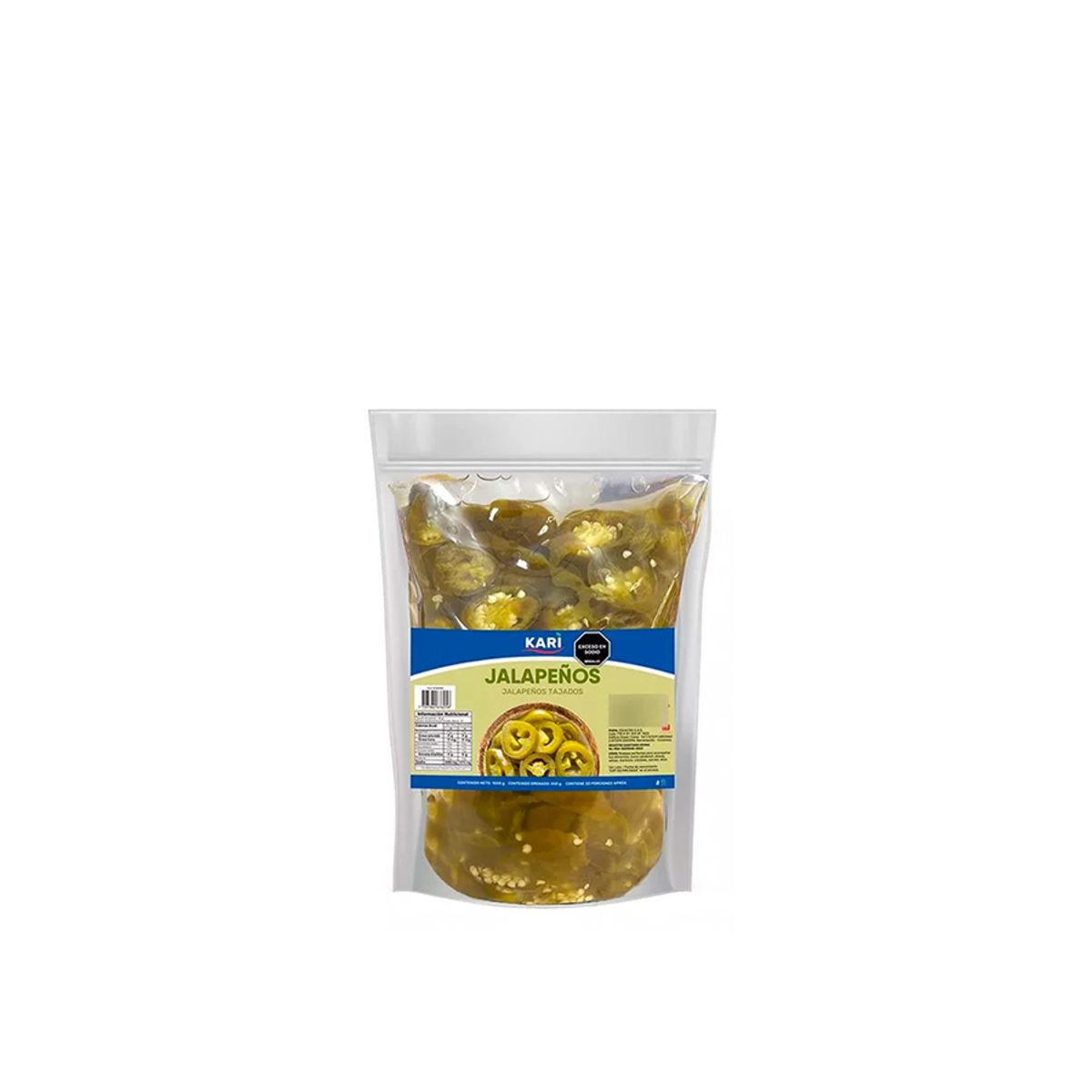 10X Jalapeños Tajados Kari x 1000 Gr Bolsa