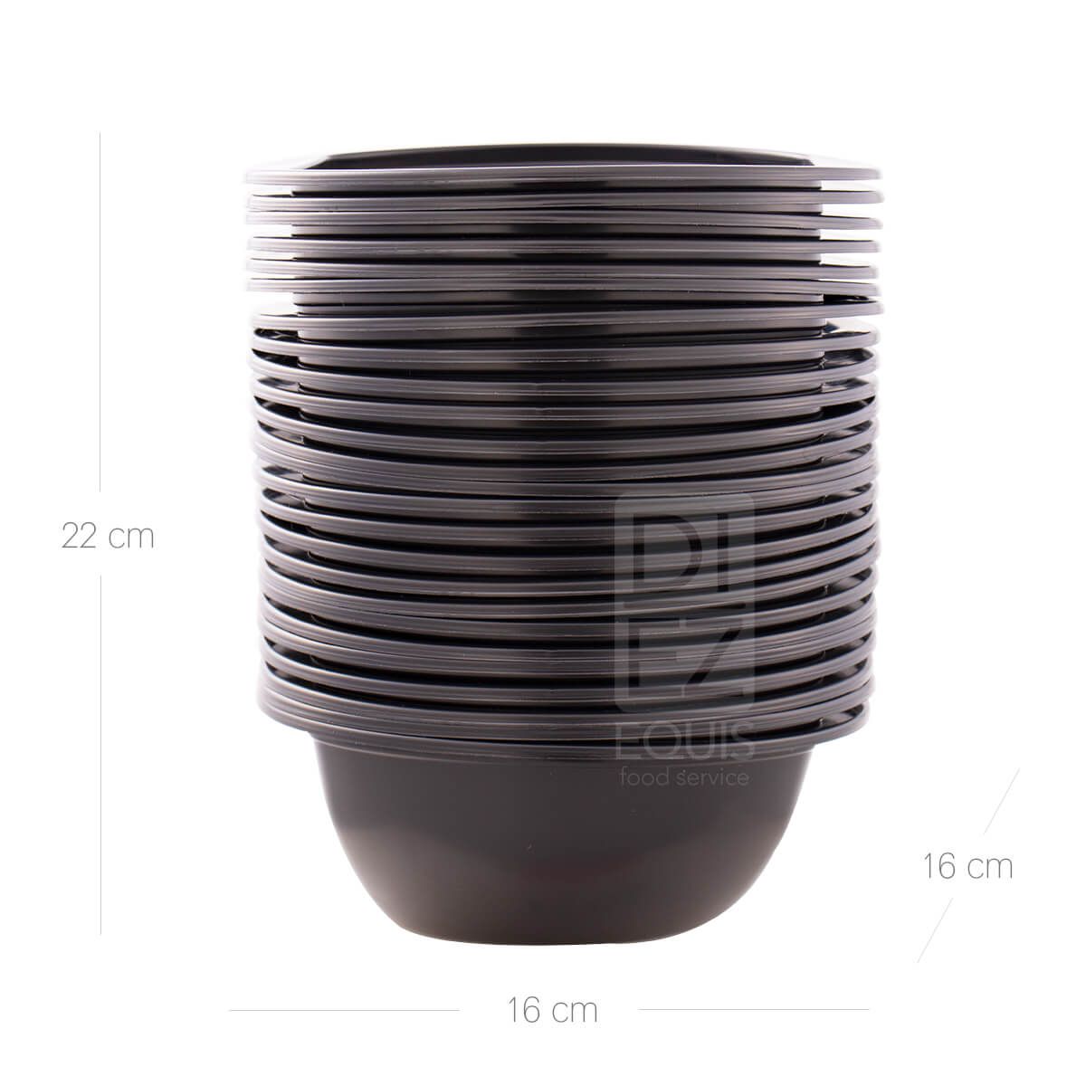 10X Bowl Sopero Negro 16 Oz PPx 200 Und Caja