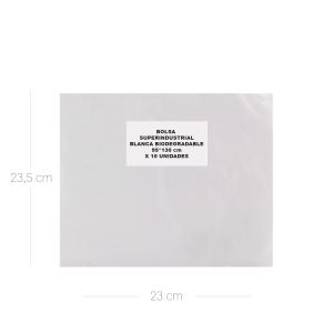 Bolsa Basura Blanca Biodegradable  95 x 130 Cm x 10 Und - Paquete