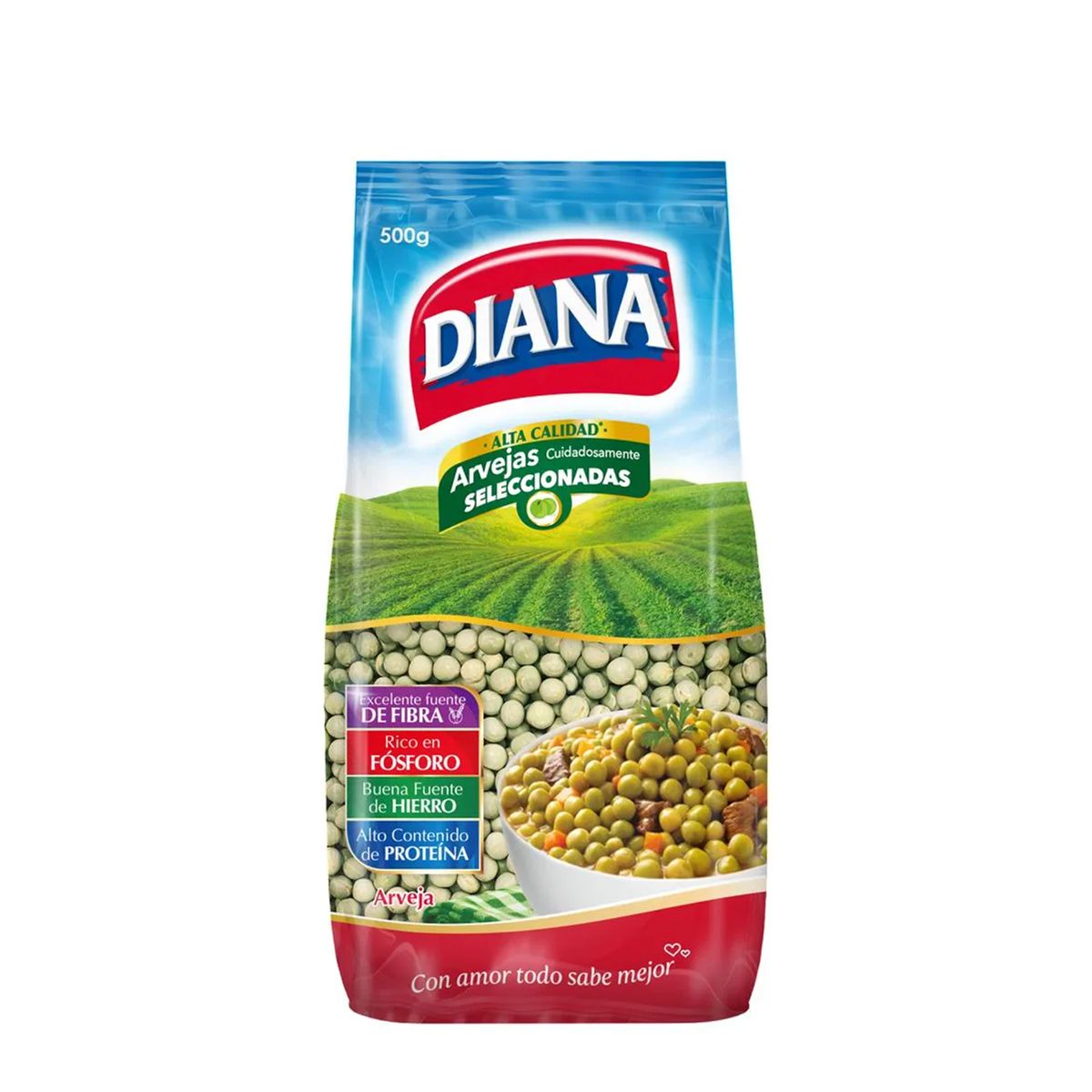 10X Arveja Verde Diana x 500 Gramos Bolsa
