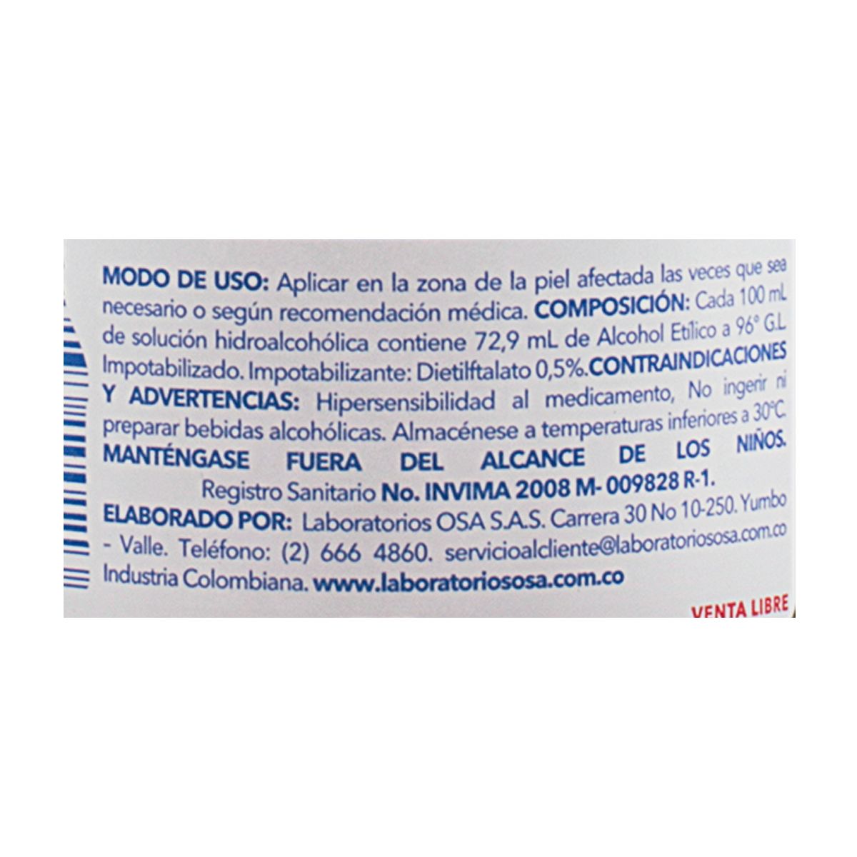 10X Alcohol Antiséptico (Osa - Remy) x 700 Ml Pet