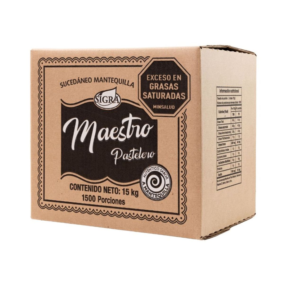 10X Sucedáneo de Mantequilla Maestro Pastelero Sigra x 15 Kg