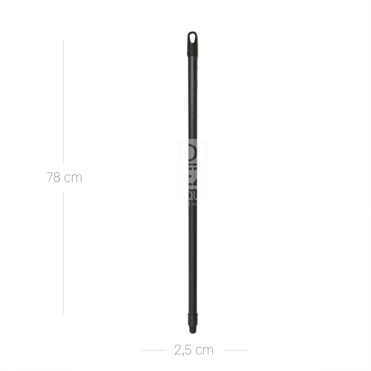 10X Cabo Plástico Negro Para Recogedor x 80 cm