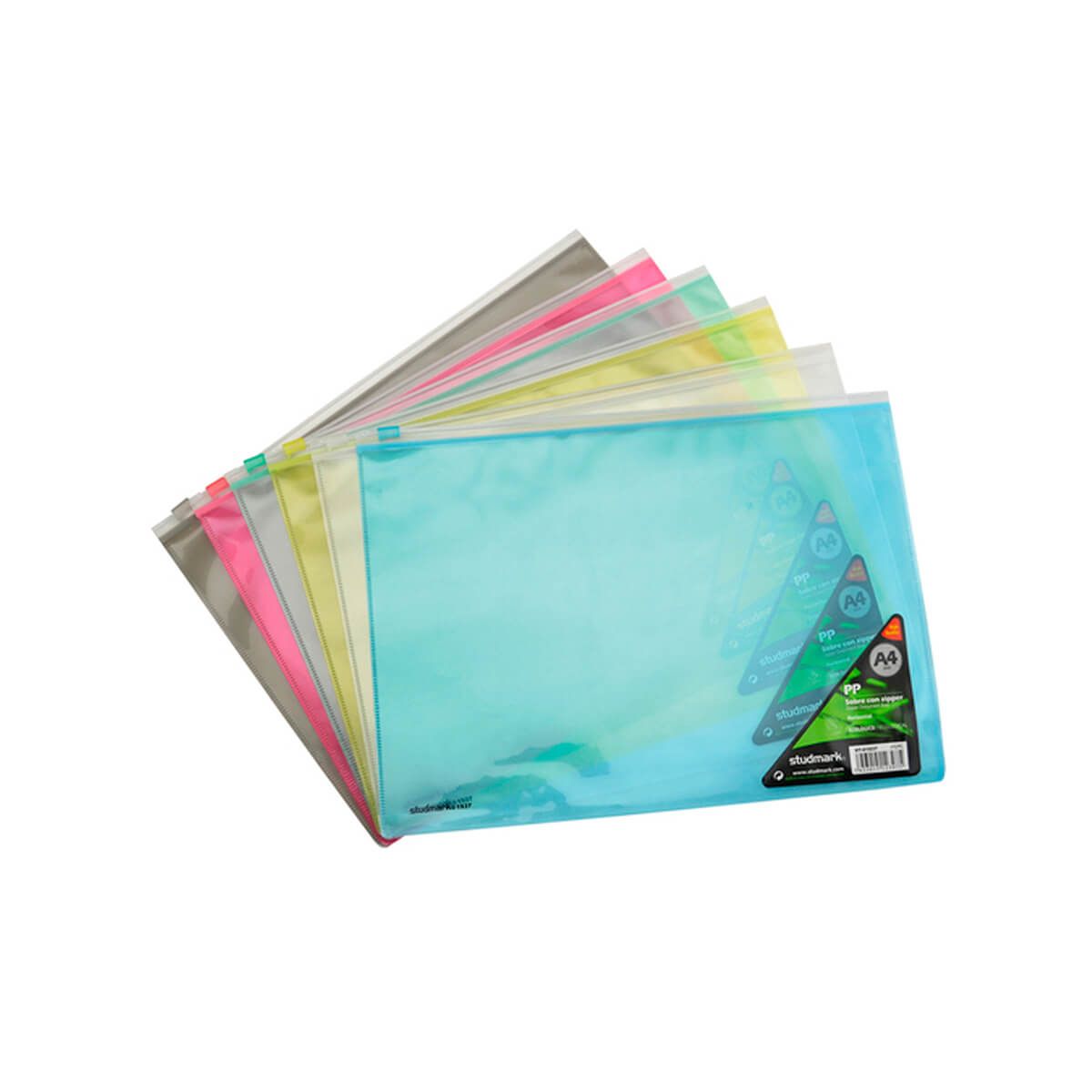 10X Carpeta Zipper Studmark Carta St-01937 Studmark x 12