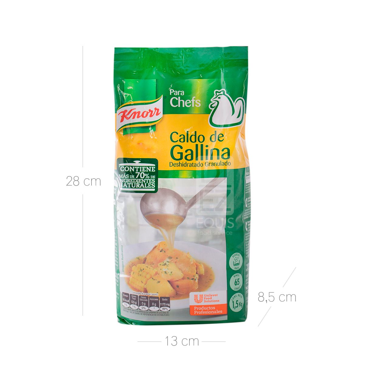 10X Caldo Instantaneo Gallina Knorr x 1500 Gr Bolsa