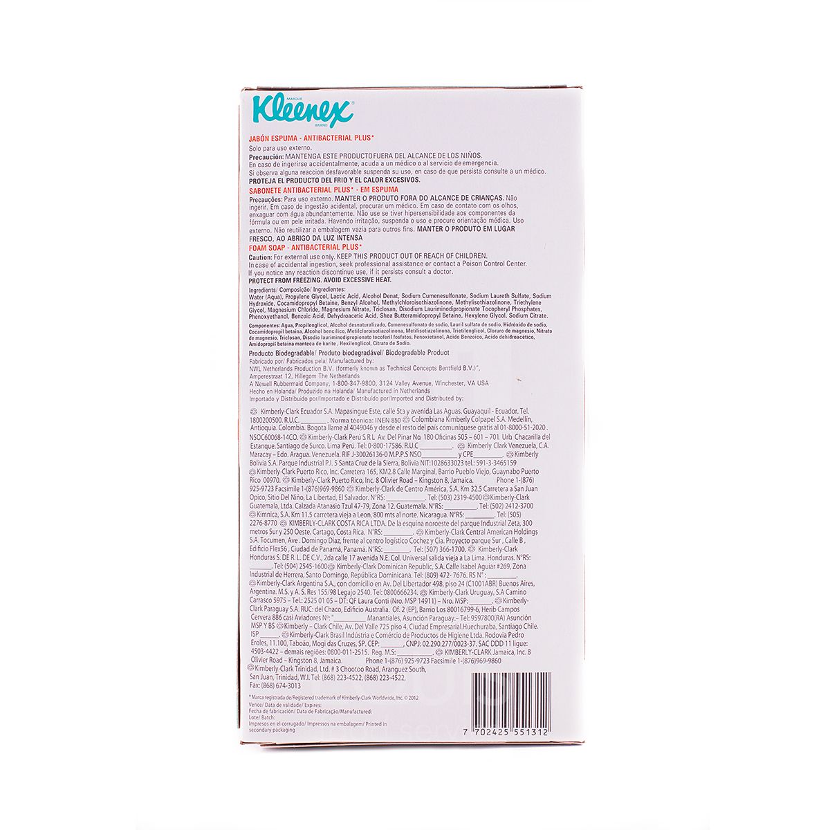 10X Jabón Manos Espuma Antibacterial Scott 3447 x 800 Ml