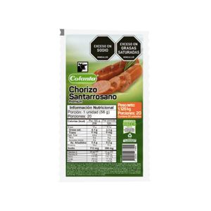Chorizo Santarrosano Colanta 1125 Gr Paquete x 20 Und - Paquete