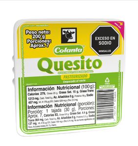 Quesito Colanta Al Vacio x 200 Gr - Unidad