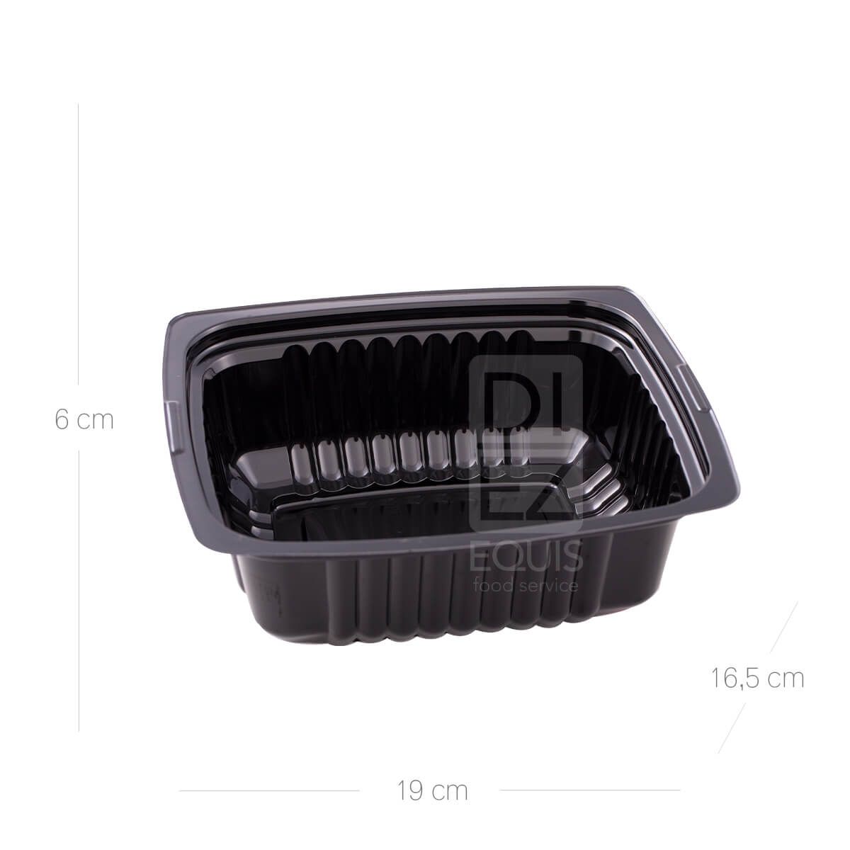 10X Base Rectangular Negro 750 Gr Pet x 50 Unid Paquete