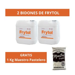 Lleve 2 und de Aceite Frytol Bidón Plástico x 20 Litros y Reciba Gratis 1 und de Sucedáneo de Mantequilla Maestro x 1 Kg - Unidad