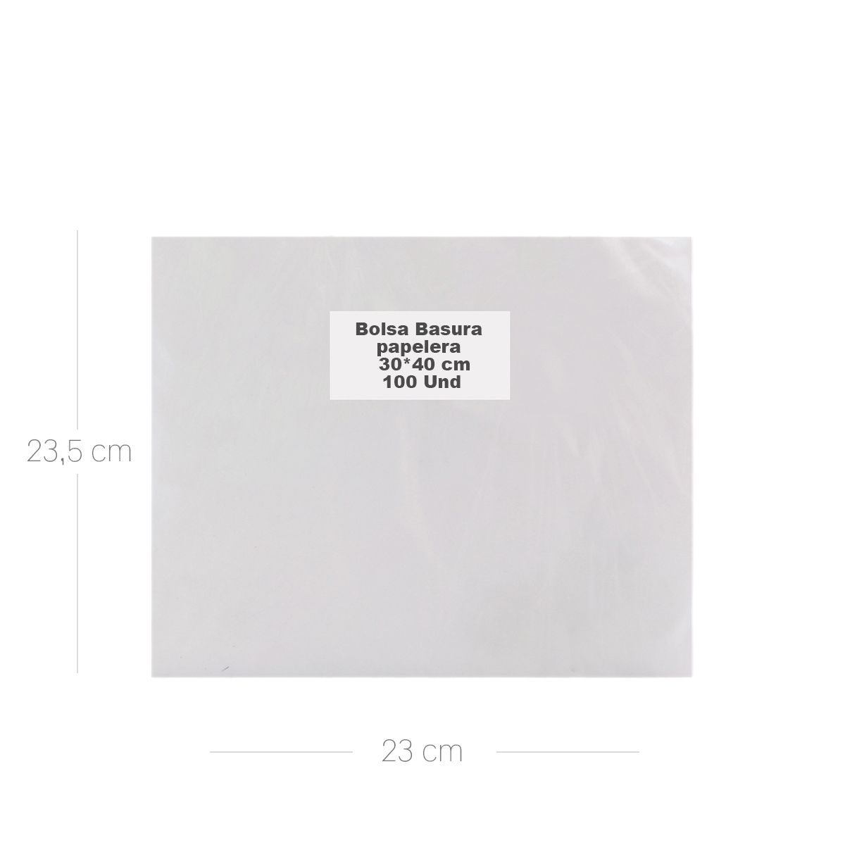 10X Bolsa Basura Papelera Blanca 30 x 40 Cm x 100 Und