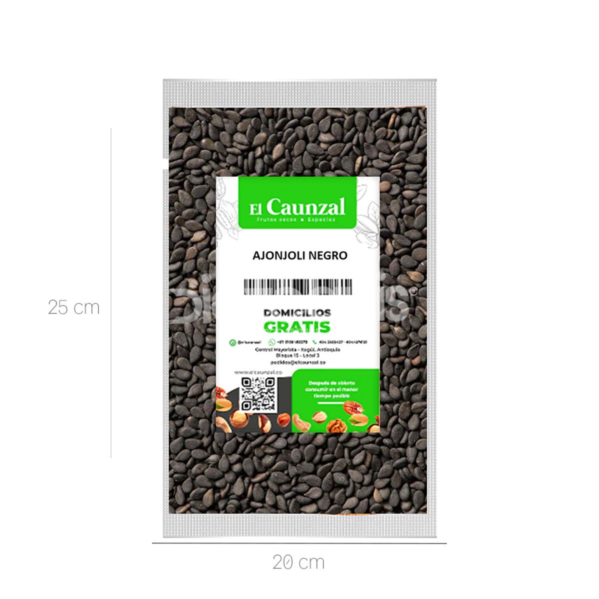 10X Ajonjoli Negro El Caunzal x 500 Gr Bolsa