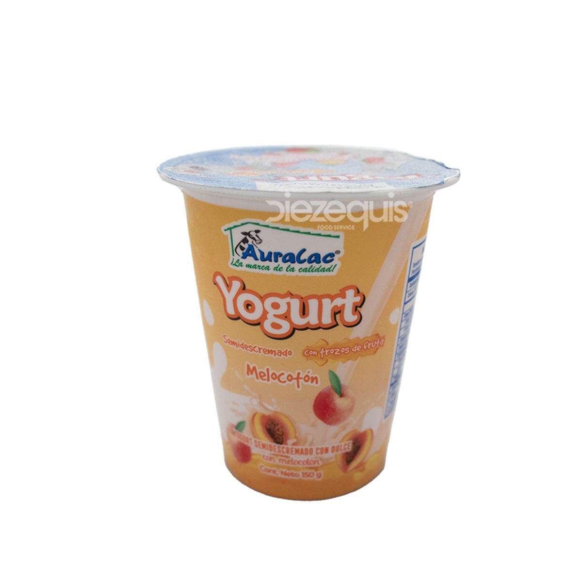 10X Yogur Melocotón Auralac x 150 Gr Vaso