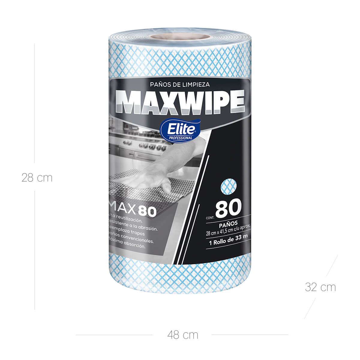 10X Limpión Multiusos X80 Azul Maxwipe x 80 Paños Rollo