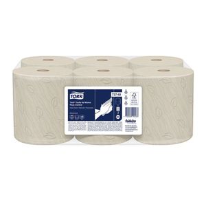 Toalla Mano Doble Hoja Natural 73748 Flujo Central Tork x 120 Und - Caja