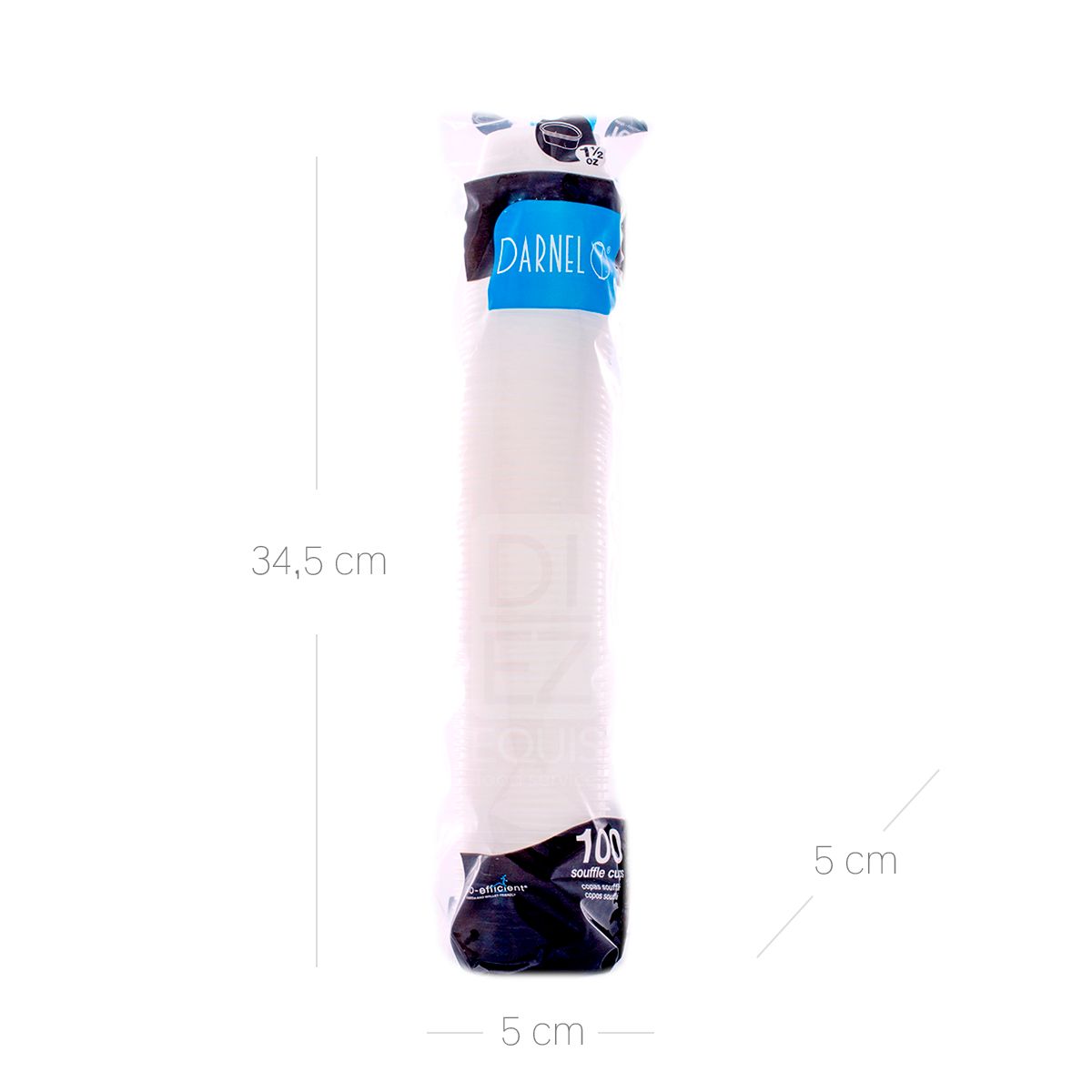 10X Copa Plástica Opal Darnel x 1.5 Oz 100 Und