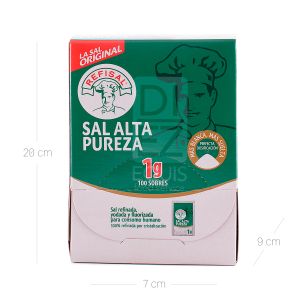 Sal Refisal Sobre Caja dispensadora  1 Gr x 100 Und - Unidad
