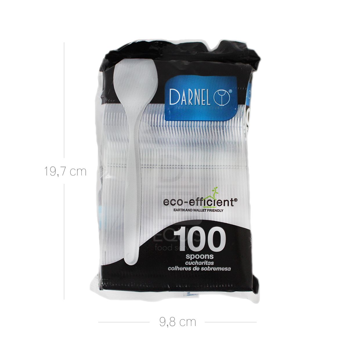 10X Cuchara Desechable Dulcera Bistrot Cristal x 100 Und