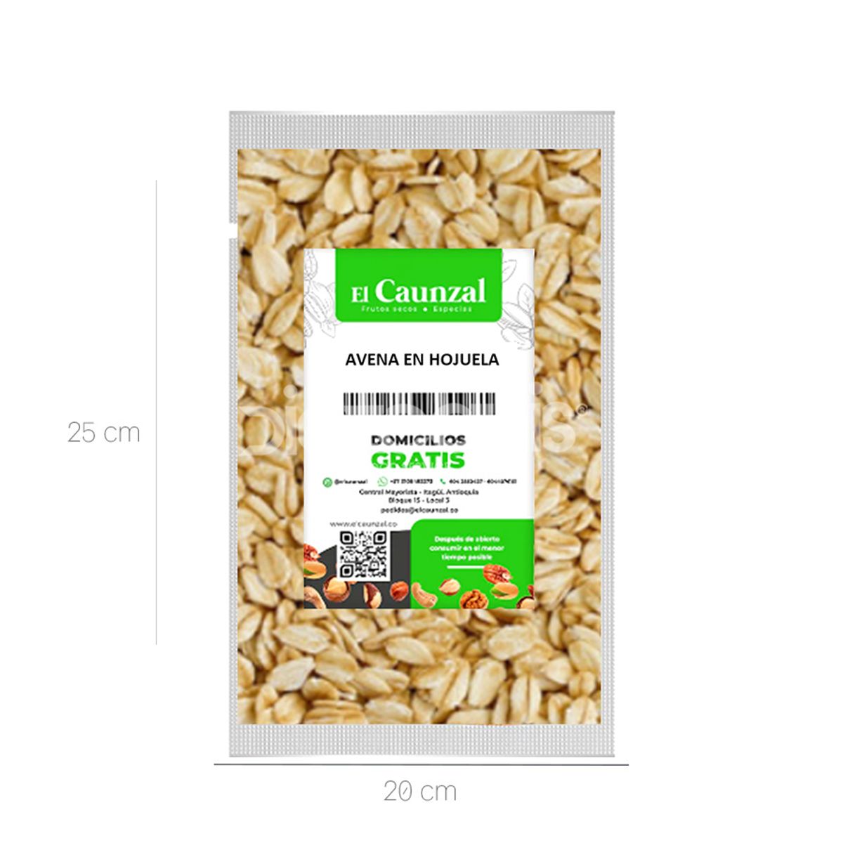 10X Avena en Hojuelas Gruesa El Caunzal x 1000 Gr