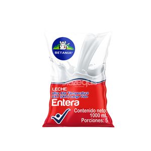 Leche UHT Entera Betania x 1000 Ml Bolsa - Bolsa