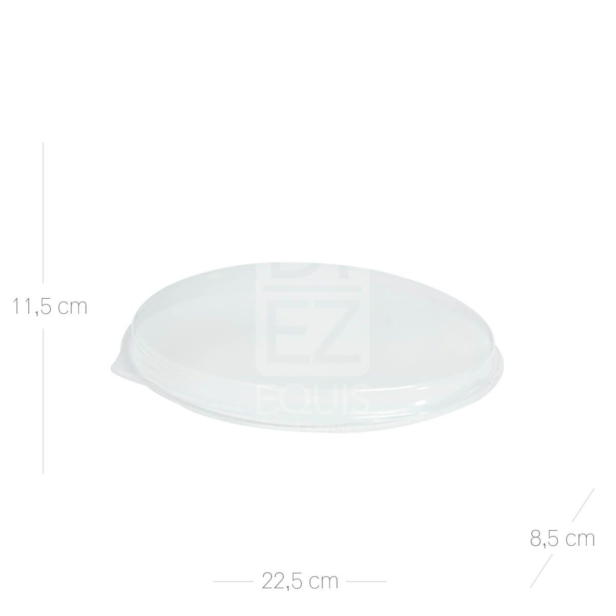 10X Tapa Cazuela Traslúcido 12-16 Oz x 25 Unid x Paquete