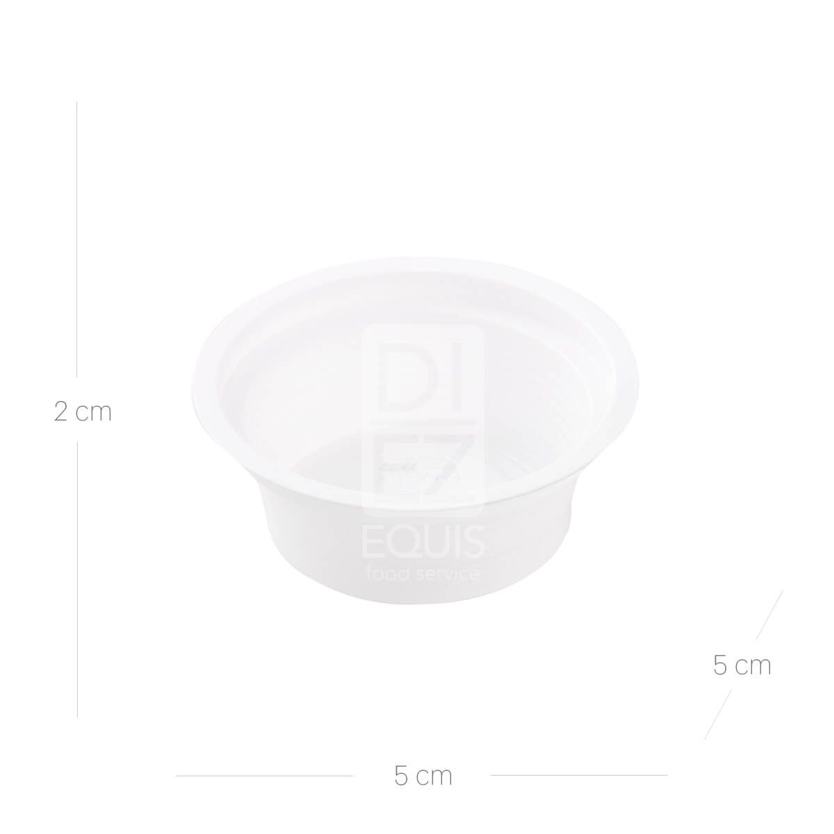 10X Copa Plástica Blanca/Traslúcido Tuc x 0.5 Oz 50 Und