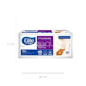 Toalla De Mano Triple Hoja Extra Blanca 34912 Elite 21,6 x 25 x 150 Unds Paquete - Paquete