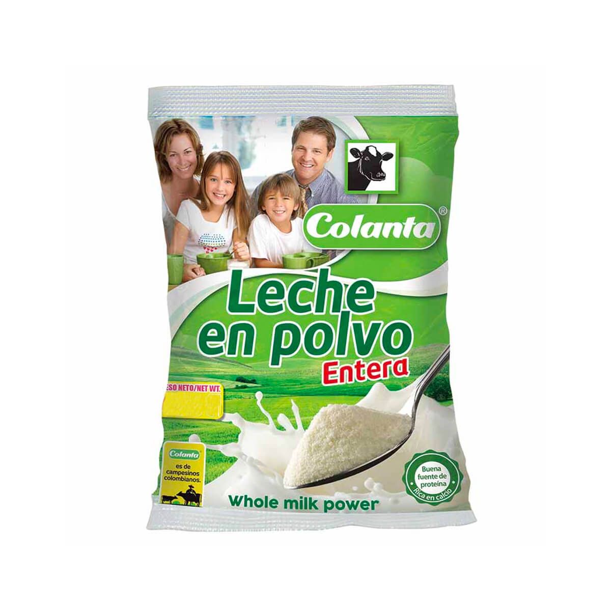 10X Leche En Polvo Entera Colanta x 380 Gr Bolsa