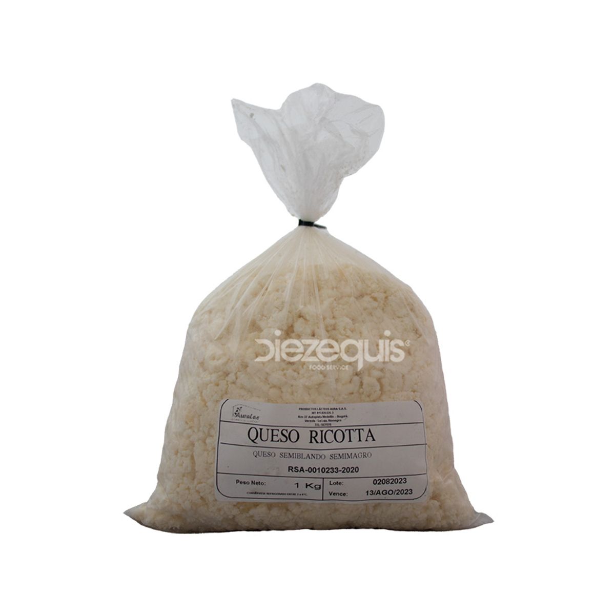 10X Queso Ricotta Auralac x 1000 Gr