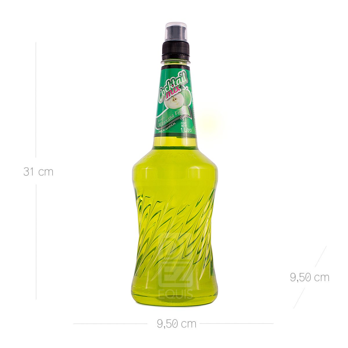 10X Cóctel Mix Syrup Manzana Verde Alicante x 1000 Ml Pet