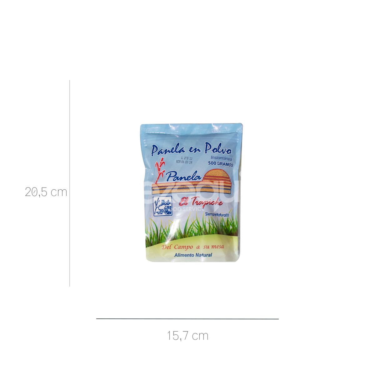 10X Panela Pulverizada Natural DT x 500 Gr Bolsa