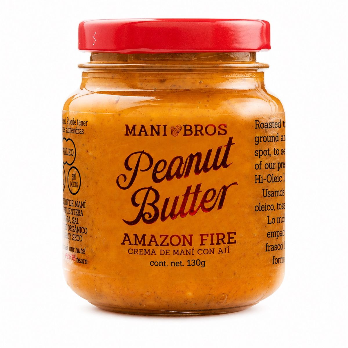 10X Mantequilla de Maní Con Ají y Paprika Ahumada Mani Bros x 130 Gr