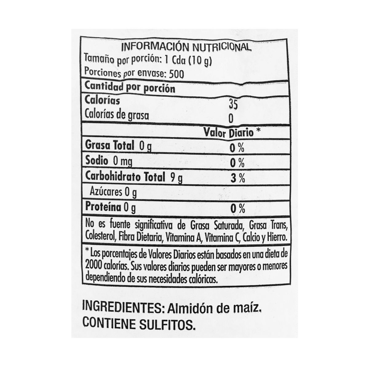 10X Maizena Fecula Maíz x 5000 Gr