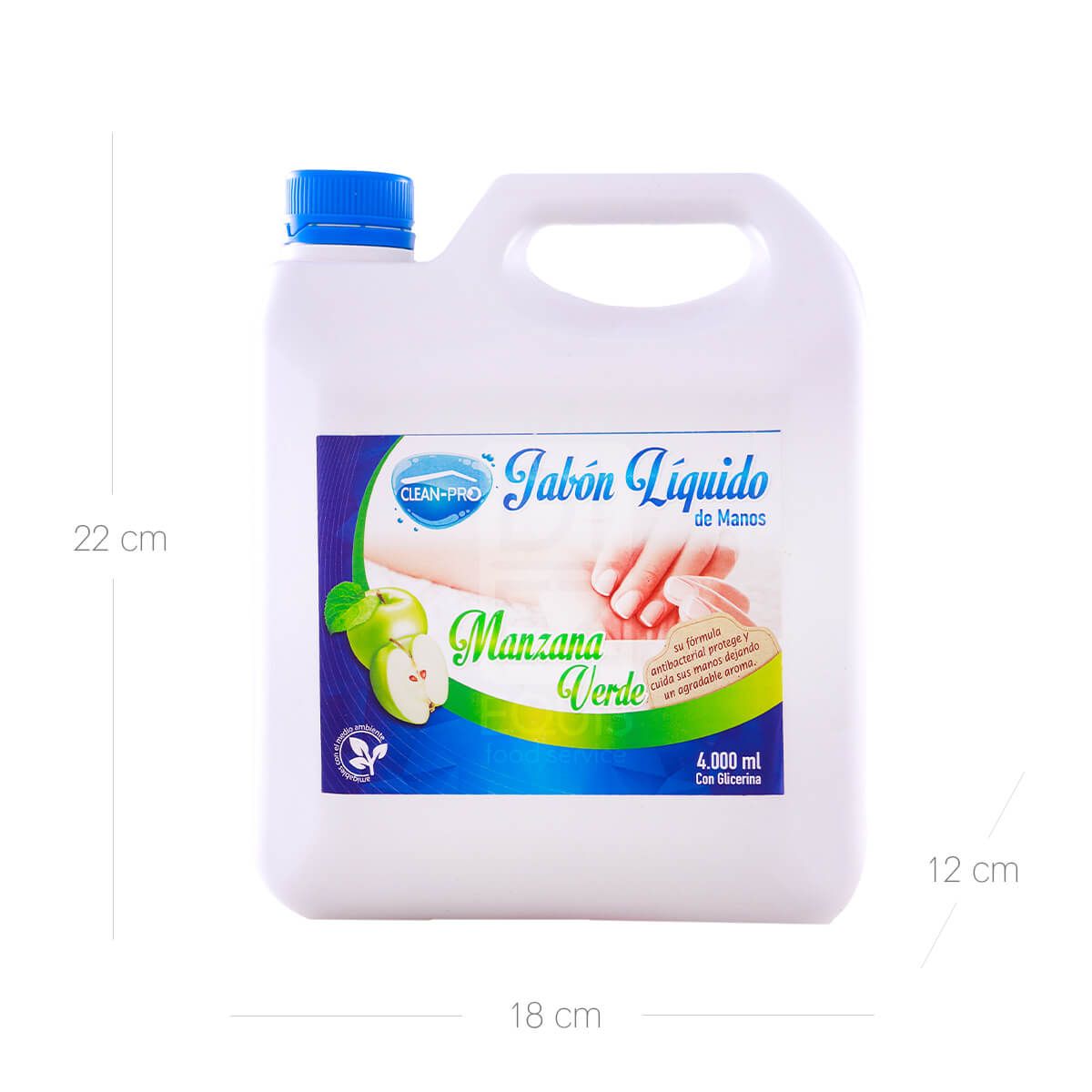 10X Jabón Manos Líquido Manzana Verde Clean Pro x 4000 cc