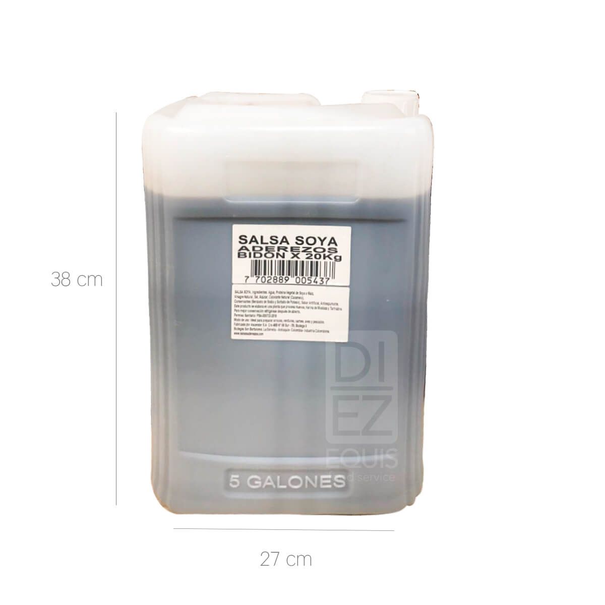10X Salsa Soya Aderezos x 20 Litros Bidón
