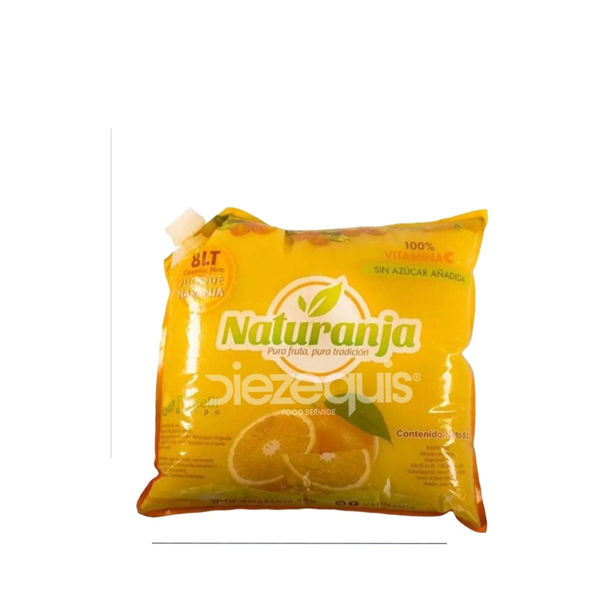 10X Jugo De Naranja x 8L Bolsa Naturanja