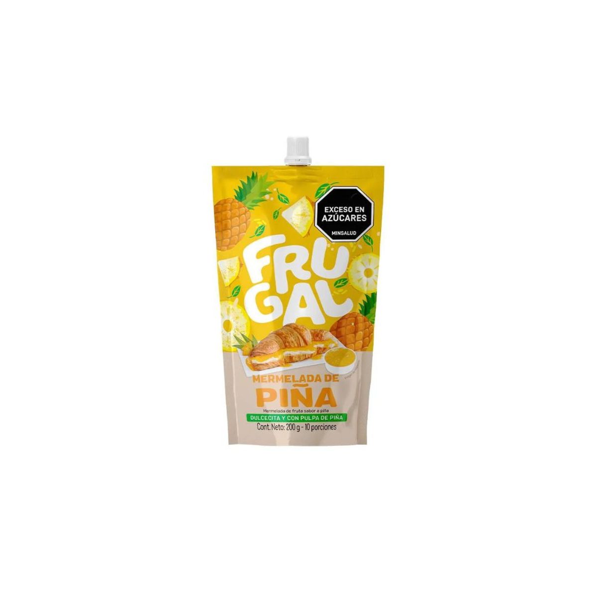 10X Mermelada Piña Frugal x 200 Gr