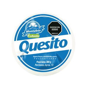 Quesito Blanco Redondo Montefrío  x 380 Gr - Unidad