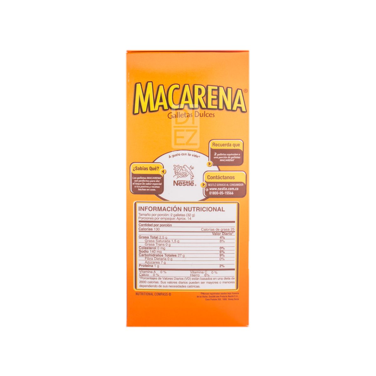 10X Snack Galletas Macarena Nestle Caja x 440 Gr