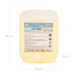 Hipoclorito de Sodio Tetraclor Q.E.H. Al 13,5 % Bidón x 20 Litros - Bidon